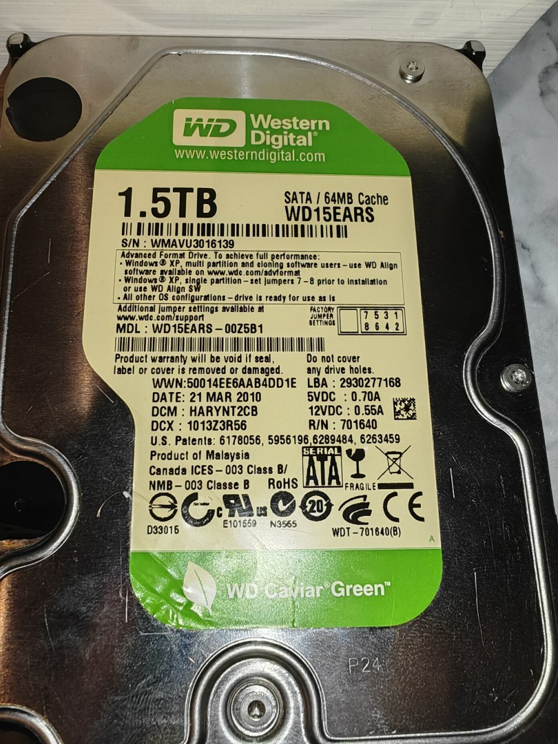 Récupération de données sur un WD Caviar Green 1.5To - Diode TVS en court-circuit